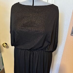 Black dress with copper glitter